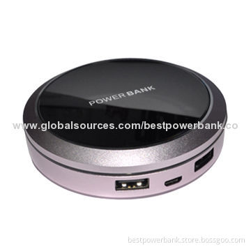 Unique one aluminum alloy high end electronically gift mobile power bank 7,800mAh w/mirror function